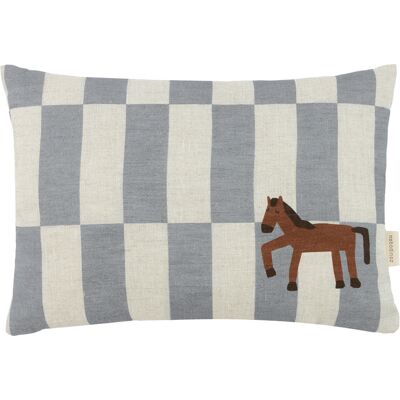 NOBODINOZ - Cuscino Vibes - Blu - Lino francese NOBODINOZ - Cuscino Vibes - Blu - Lino francese