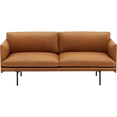 Muuto - Divano 2 posti Outline - Marrone - Pelle pieno fiore - Designer Anderssen & Voll Muuto - Divano 2 posti Outline - Marrone - Pelle pieno fiore - Designer Anderssen & Voll