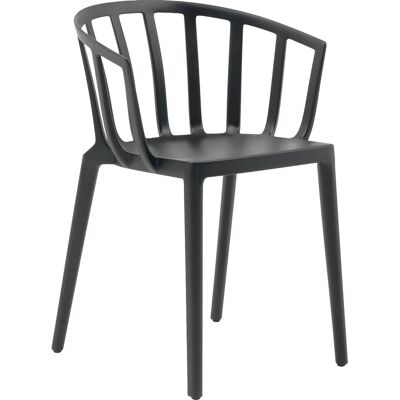 Kartell - Poltrona impilabile Venice - Nero - Tecnopolimero termoplastico riciclato - Designer Philippe Starck Kartell - Poltrona impilabile Venice - Nero - Tecnopolimero termoplastico riciclato - Designer Philippe Starck