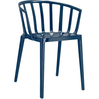 Kartell - Poltrona impilabile Venice - Blu - Tecnopolimero termoplastico riciclato - Designer Philippe Starck Kartell - Poltrona impilabile Venice - Blu - Tecnopolimero termoplastico riciclato - Designer Philippe Starck