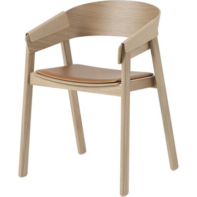 Muuto - Poltrona Cover - Legno naturale - Pelle pieno fiore - Designer Thomas Bentzen Muuto - Poltrona Cover - Legno naturale - Pelle pieno fiore - Designer Thomas Bentzen
