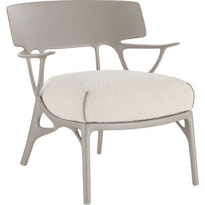 Kartell - Poltrona imbottita A. I - Grigio - Tecnopolimero termoplastico riciclato - Designer Philippe Starck Kartell - Poltrona imbottita A. I - Grigio - Tecnopolimero termoplastico riciclato - Designer Philippe Starck