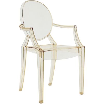 Kartell - Poltrona impilabile Ghost - Giallo - policarbonato - Designer Philippe Starck Kartell - Poltrona impilabile Ghost - Giallo - policarbonato - Designer Philippe Starck
