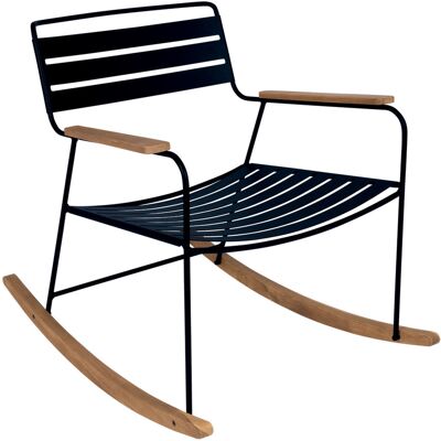 Fermob - Sedia a dondolo Surprising - Blu - Teck - Designer Harald Guggenbichler Fermob - Sedia a dondolo Surprising - Blu - Teck - Designer Harald Guggenbichler