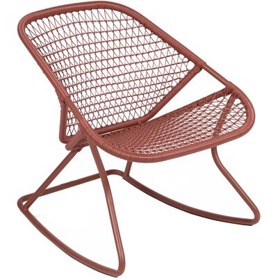 Fermob - Sedia a dondolo Sixties - Rosso - Fibra polietilene - Designer Frédéric Sofia Fermob - Sedia a dondolo Sixties - Rosso - Fibra polietilene - Designer Frédéric Sofia