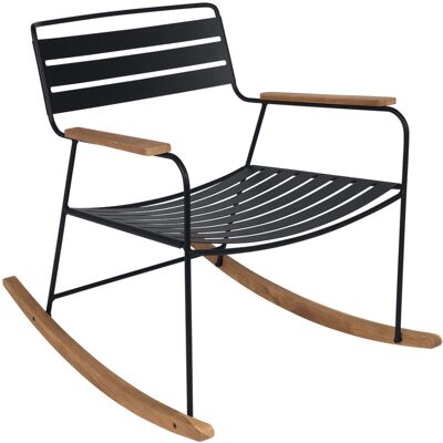Fermob - Sedia a dondolo Surprising - Nero - Teck - Designer Harald Guggenbichler Fermob - Sedia a dondolo Surprising - Nero - Teck - Designer Harald Guggenbichler