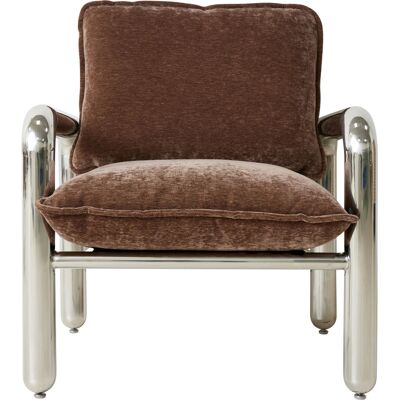 HK LIVING - Poltrona imbottita Chrome - Marrone - Velluto HK LIVING - Poltrona imbottita Chrome - Marrone - Velluto
