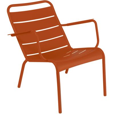 Fermob - Poltrona bassa Luxembourg - Arancione - Alluminio laccato - Designer Frédéric Sofia Fermob - Poltrona bassa Luxembourg - Arancione - Alluminio laccato - Designer Frédéric Sofia