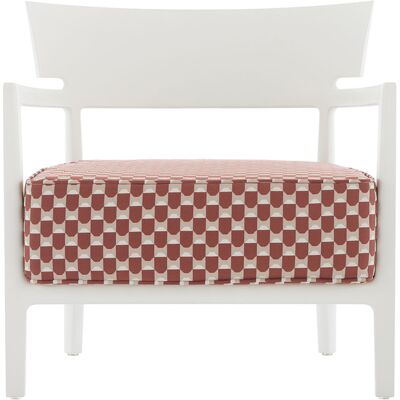 Kartell - Poltrona imbottita Cara - Rosso - Tessuto Liberty - Designer Philippe Starck Kartell - Poltrona imbottita Cara - Rosso - Tessuto Liberty - Designer Philippe Starck