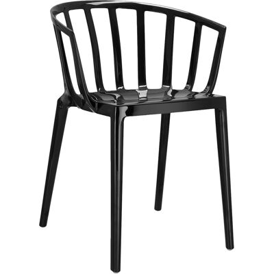 Kartell - Poltrona impilabile Venice - Nero - Tecnopolimero termoplastico riciclato - Designer Philippe Starck Kartell - Poltrona impilabile Venice - Nero - Tecnopolimero termoplastico riciclato - Designer Philippe Starck