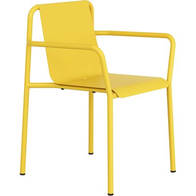 TIPTOE - Poltrona da pranzo impilabile Panorama - Giallo - Acciaio termolaccato TIPTOE - Poltrona da pranzo impilabile Panorama - Giallo - Acciaio termolaccato