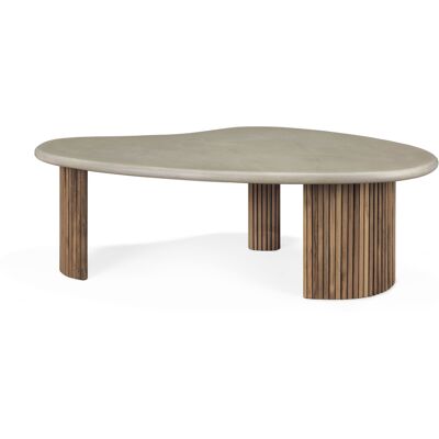 Ethnicraft - Tavolino Boomerang - Grigio - Teak riciclato Ethnicraft - Tavolino Boomerang - Grigio - Teak riciclato