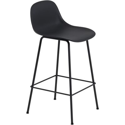 Muuto - Sedia da bar Fiber - Nero - Materiale composito riciclato - Designer Iskos-Berlin Muuto - Sedia da bar Fiber - Nero - Materiale composito riciclato - Designer Iskos-Berlin