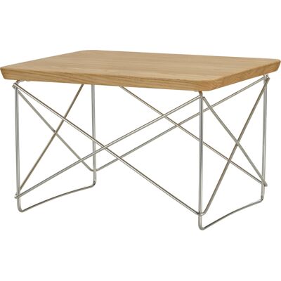 Vitra - Tavolino d'appoggio Occasional Table LTR - Legno naturale - Filo in acciaio inox - Designer Charles & Ray Eames Vitra - Tavolino d'appoggio Occasional Table LTR - Legno naturale - Filo in acciaio inox - Designer Charles & Ray Eames