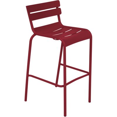 Fermob - Sgabello alto impilabile Luxembourg - Rosso - Alluminio laccato - Designer Frédéric Sofia Fermob - Sgabello alto impilabile Luxembourg - Rosso - Alluminio laccato - Designer Frédéric Sofia