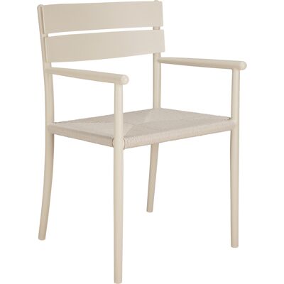 Ethnicraft - Poltroncina da pranzo Elin - Beige - Alluminio termolaccato Ethnicraft - Poltroncina da pranzo Elin - Beige - Alluminio termolaccato