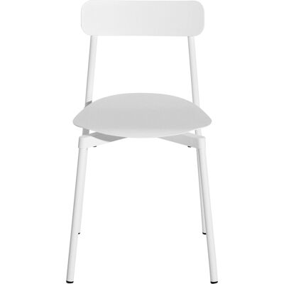 Sedia impilabile in alluminio bianco Petite Friture Fromme - Sedia Sedia impilabile in alluminio bianco Petite Friture Fromme - Sedia