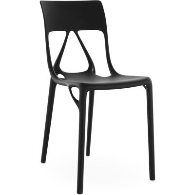 Kartell - Sedia impilabile A. I. - Nero - PMMA riciclato - Designer Philippe Starck Kartell - Sedia impilabile A. I. - Nero - PMMA riciclato - Designer Philippe Starck