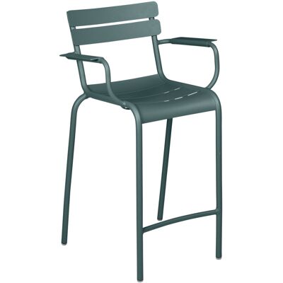 Fermob - Sgabello alto impilabile Luxembourg - Grigio - Alluminio - Designer Frédéric Sofia Fermob - Sgabello alto impilabile Luxembourg - Grigio - Alluminio - Designer Frédéric Sofia