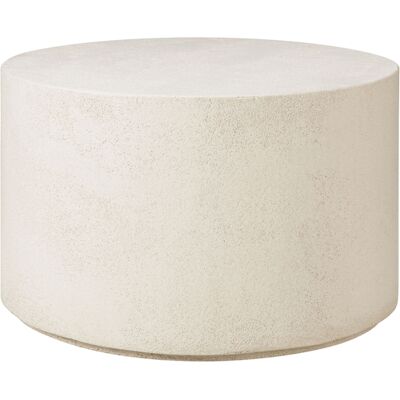 Tavolino Ethnicraft - Microcemento organico rotondo - 60x37cm - Avorio Tavolino Ethnicraft - Microcemento organico rotondo - 60x37cm - Avorio