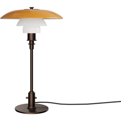 Louis Poulsen - Lampada da tavolo PH - Arancione - Ottone brunito - Designer Poul Henningsen Louis Poulsen - Lampada da tavolo PH - Arancione - Ottone brunito - Designer Poul Henningsen