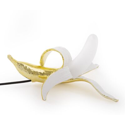 Seletti Banana Dewey - Oro - Resina - Vetro - Lampada da tavolo Seletti Banana Dewey - Oro - Resina - Vetro - Lampada da tavolo