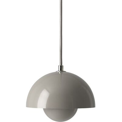 Lampada sospensione FlowerPot di Verner Panton - Grigio Beige Lampada sospensione FlowerPot di Verner Panton - Grigio Beige