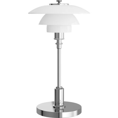 Louis Poulsen - Lampada senza fili ricaricabile PH - Argento - Alluminio cromato - Designer Poul Henningsen Louis Poulsen - Lampada senza fili ricaricabile PH - Argento - Alluminio cromato - Designer Poul Henningsen