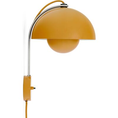 Verner Panton - Applique Flowerpot - Giallo - Design Iconico 1968 Verner Panton - Applique Flowerpot - Giallo - Design Iconico 1968