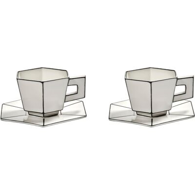 Serax - Con piattino - Set di 2 Carte Blanche - Bianco - Porcellana - Designer Annebet Philps Serax - Con piattino - Set di 2 Carte Blanche - Bianco - Porcellana - Designer Annebet Philps