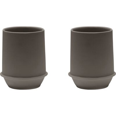 Serax - By Kelly Wearstle - Set di 2 - Ø 9 x H 11,5 cm Dune - Marrone - Porcellana - Designer Kelly Wearstler Serax - By Kelly Wearstle - Set di 2 - Ø 9 x H 11,5 cm Dune - Marrone - Porcellana - Designer Kelly Wearstler