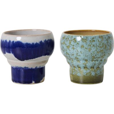 HK LIVING - Set di 2 - 24 cl 70s ceramics - Multicolore - Gres smaltato HK LIVING - Set di 2 - 24 cl 70s ceramics - Multicolore - Gres smaltato
