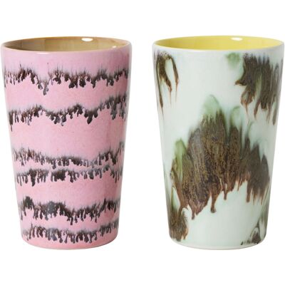 HK LIVING - Set di 2 - 46 cl 70s ceramics - Multicolore - Gres smaltato HK LIVING - Set di 2 - 46 cl 70s ceramics - Multicolore - Gres smaltato