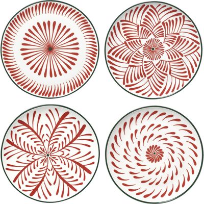 Serax - Set di 4 - Ø 21 cm Bazaar - Rosso - Gres - Designer WAWW La Table Serax - Set di 4 - Ø 21 cm Bazaar - Rosso - Gres - Designer WAWW La Table