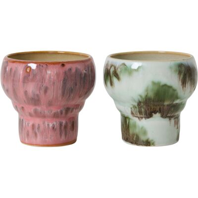 HK LIVING - Set di 2 - 24 cl 70s ceramics - Multicolore - Gres smaltato HK LIVING - Set di 2 - 24 cl 70s ceramics - Multicolore - Gres smaltato