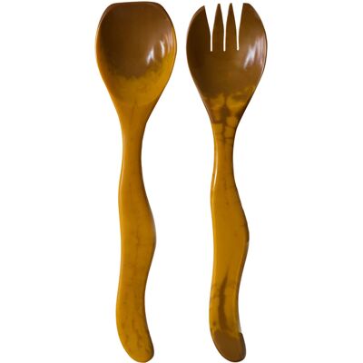 HK LIVING - Posate da insalata - Giallo - Resina HK LIVING - Posate da insalata - Giallo - Resina