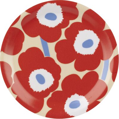 Marimekko - Sottobicchiere Unikko - Rosso - Gres - Designer Maija Isola Marimekko - Sottobicchiere Unikko - Rosso - Gres - Designer Maija Isola