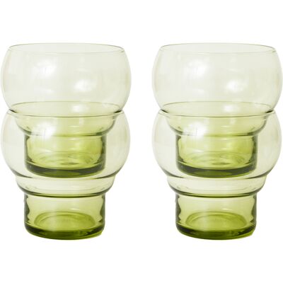 HK LIVING - Set di 4 - 27 cl 70s ceramics - Verde - Vetro HK LIVING - Set di 4 - 27 cl 70s ceramics - Verde - Vetro