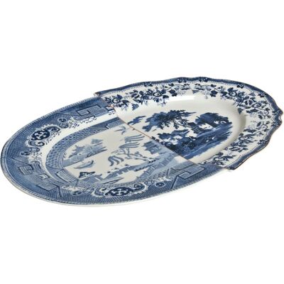 Seletti Diomira Oval - Blu - Motivi Tradizionali - Piatto Seletti Diomira Oval - Blu - Motivi Tradizionali - Piatto