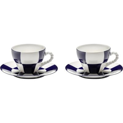 Serax - Set di 2 LES OBJETS MOULEVERSANTS - Blu - Porcellana smaltata - Designer Wouters & Hendrix Serax - Set di 2 LES OBJETS MOULEVERSANTS - Blu - Porcellana smaltata - Designer Wouters & Hendrix