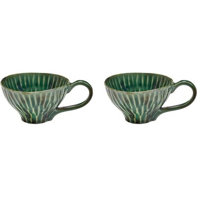 Serax - Set di 2 Verde Lanza - Verde - Gres smaltato - Designer Pascale Naessens Serax - Set di 2 Verde Lanza - Verde - Gres smaltato - Designer Pascale Naessens