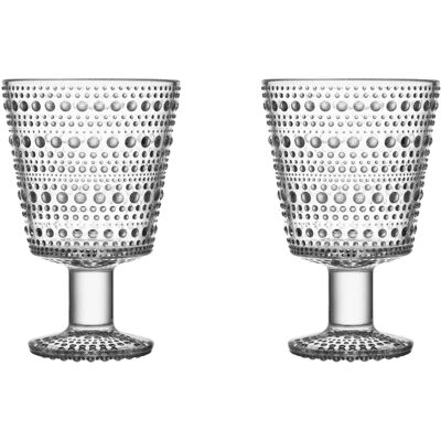 Iittala Kastehelmi - 6 bicchieri da vino - Vetro trasparente - 26 cl - Design Oiva Toikka Iittala Kastehelmi - 6 bicchieri da vino - Vetro trasparente - 26 cl - Design Oiva Toikka