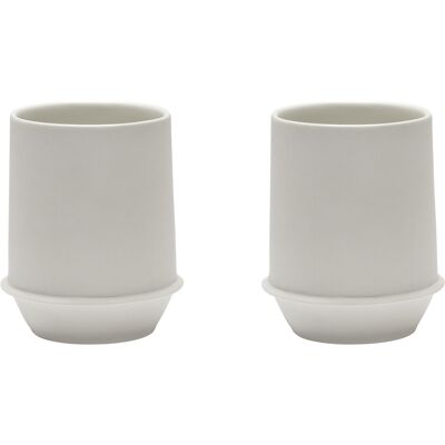 Serax - By Kelly Wearstle - Set di 2 - Ø 9 x H 11,5 cm Dune - Bianco - Porcellana - Designer Kelly Wearstler Serax - By Kelly Wearstle - Set di 2 - Ø 9 x H 11,5 cm Dune - Bianco - Porcellana - Designer Kelly Wearstler