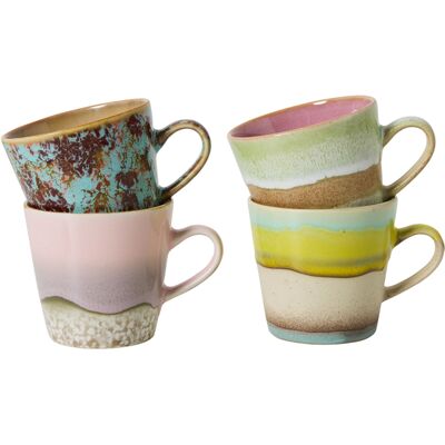 HK LIVING - Set di 4 - 27 cl 70s ceramics - Multicolore - Gres smaltato HK LIVING - Set di 4 - 27 cl 70s ceramics - Multicolore - Gres smaltato