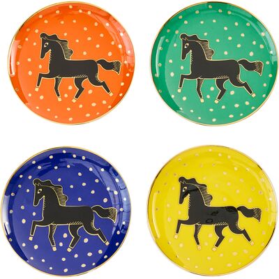 Jonathan Adler - Sottobicchiere Cheval - Multicolore - Porcellana - Designer Jonathan Adler - Sottobicchiere Cheval - Multicolore - Porcellana - Designer