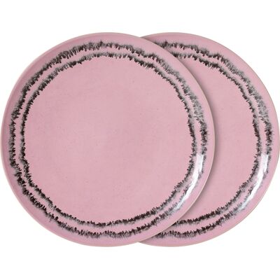 HK LIVING - Set di 2 - Ø 27,5 cm 70s ceramics - Rosa - Gres smaltato HK LIVING - Set di 2 - Ø 27,5 cm 70s ceramics - Rosa - Gres smaltato