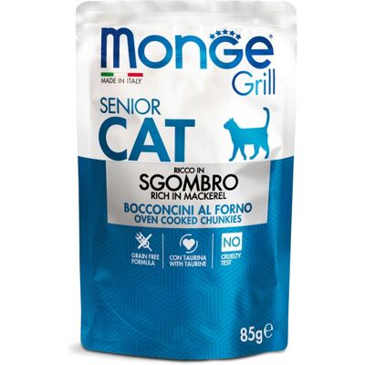 Monge Marca Senior Sgombro Cibo per Gatti - 85g Monge Marca Senior Sgombro Cibo per Gatti - 85g