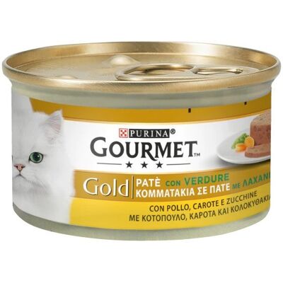 Purina Gourmet Gold Patè per Gatti con Verdure, Pollo, Carote e Zucchine 85g Purina Gourmet Gold Patè per Gatti con Verdure, Pollo, Carote e Zucchine 85g