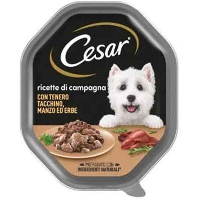 Cesar Ricette di Campagna con Tacchino Manzo ed Erbe in Salsa 150g Cesar Ricette di Campagna con Tacchino Manzo ed Erbe in Salsa 150g