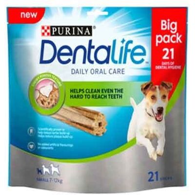 Purina Snack Dentalife per Cani Piccoli - Cura Orale - 7-12kg - 21 Bastoncini Purina Snack Dentalife per Cani Piccoli - Cura Orale - 7-12kg - 21 Bastoncini